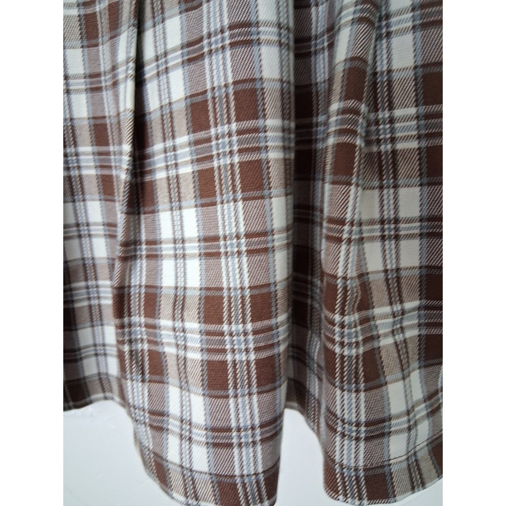Kori Size‎ Large Plaid Mini Skirt Schoolgirl Preppy Dark Academia Grunge - Picture 3 of 6